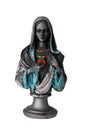 Holy woman. Statue of holy woman isolated on white background. C Royalty Free Stock Photo