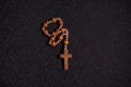 Holy wooden beads Rosary