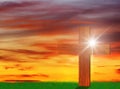 Holy Wooden Christian Cross Royalty Free Stock Photo