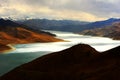 Landscape of Yamdrok Yumtso Lake Royalty Free Stock Photo