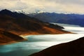 Landscape of Yamdrok Yumtso Lake Royalty Free Stock Photo