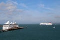 The harbor of Holyhead in Wales Great Britain Royalty Free Stock Photo
