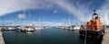 Holyhead marina and its RNLi lifeboat Royalty Free Stock Photo