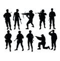 Army Force Silhouettes