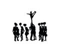 Cheerleader Activity Silhouettes