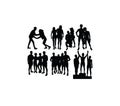 Couple Love People Silhouettes Royalty Free Stock Photo