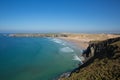 Holywell Bay North Cornwall England beautiful blue sea Royalty Free Stock Photo