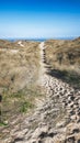 holywell baySanddunes on a North Cornwall beach Royalty Free Stock Photo