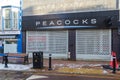 Temporarily closed Peacocks store