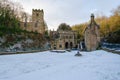 Overnight snow fall left a covering of snow in Holywell