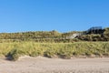 Path of wood leading over a dune Royalty Free Stock Photo