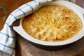 Homade Shepherd's Pie in casserole dish Royalty Free Stock Photo