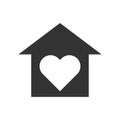 Home love line icon