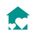Home love line icon