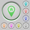 Home address GPS map location push buttons