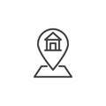 Home address outline icon