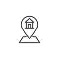 Home address outline icon Royalty Free Stock Photo