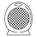 Home air heater fan icon, outline style Royalty Free Stock Photo