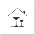 Home alcohol bar glyph icon