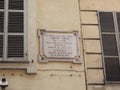 home of Amedeo Peyron in Turin Royalty Free Stock Photo