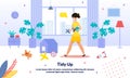 Home and Apartment Cleaning Flat Vector Banner