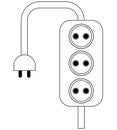 Home appliance extension cord socket