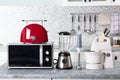 Home Appliance On Kitchen Worktop