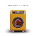 Home appliance. Modern machine for washing clothes. Concept of laundry electrical equipment Royalty Free Stock Photo