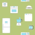 Home appliance set seamless background.