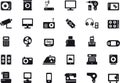 Home appliances and electronic devices icons Royalty Free Stock Photo