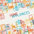 Home appliances and electronics background Royalty Free Stock Photo