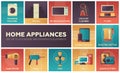 Home Appliances -flat design icons set
