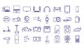 Home appliances and gadgets icons set