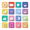 Set of vector photography icons in flat design set 1
