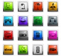 Home appliances icon set Royalty Free Stock Photo