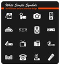 Home applicances simply icons Royalty Free Stock Photo
