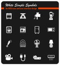 Home applicances simply icons Royalty Free Stock Photo