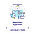 Home appraisal concept icon