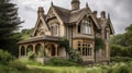 Home architecture design in Tudor Style with Half-timbering Royalty Free Stock Photo