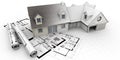 Home architecture project completion Royalty Free Stock Photo