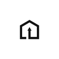 home arrow logo vector iconn illustration