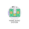 Home Audio System Sound Devices Icon Royalty Free Stock Photo