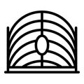 Home automatic gate icon, outline style