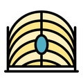 Home automatic gate icon vector flat