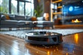 Home Automation at its Finest with a Robotic Vacuum in an Elegant Urban Abode