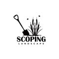 Home backyard landscaping farm logo design Royalty Free Stock Photo