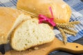 Home baked bread on the table Royalty Free Stock Photo