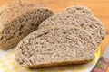 Home baked brown bread slices on the table Royalty Free Stock Photo