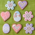 Home-baked and decorated Easter cookies