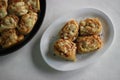 Home baked mozzarella pizza rolls Royalty Free Stock Photo